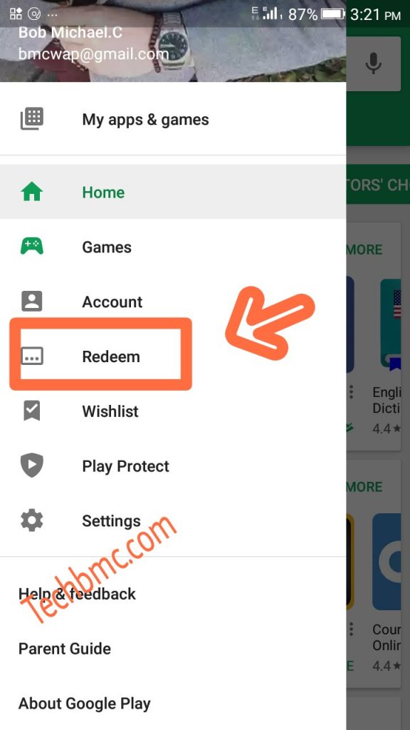 Redeem Google Play Store Promo Code