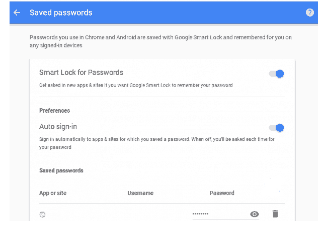 Google Smart  Password Lock