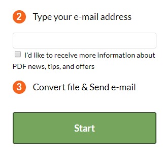convert pdf and send email