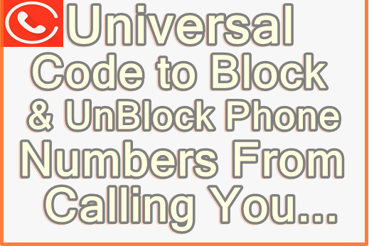 code to block or bar phone Numbers