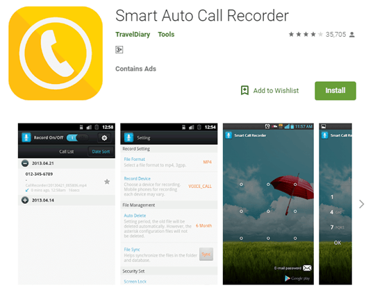 Auto call recorder app