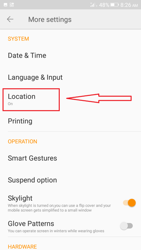 Block Tracking Apps - Location settings