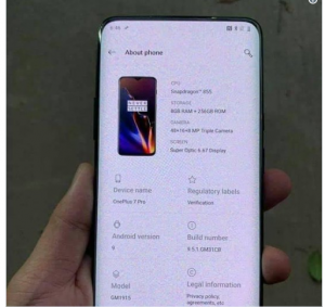 OnePlus 7 Pro official specs