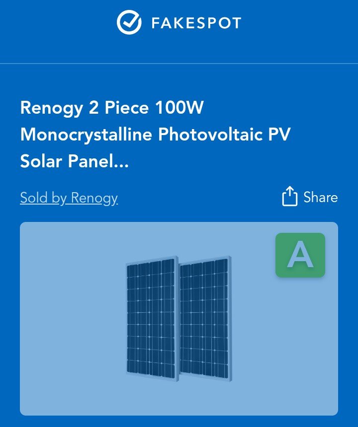 fakespot-analysis-on-solar-panel-product-sold-on-Amazon