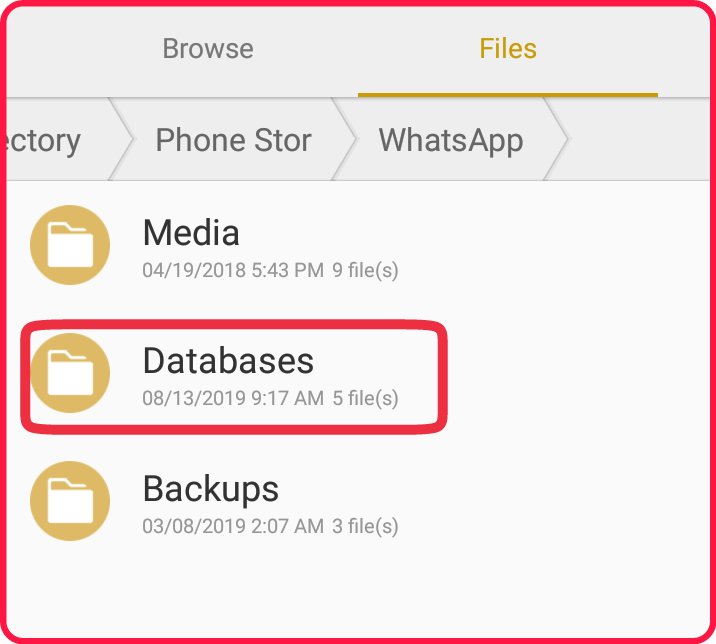 WhatsApp-database-folder