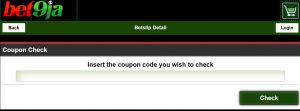 Bet9ja Old Mobile Coupon Checker site